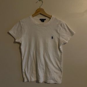 ralph lauren basic white tee